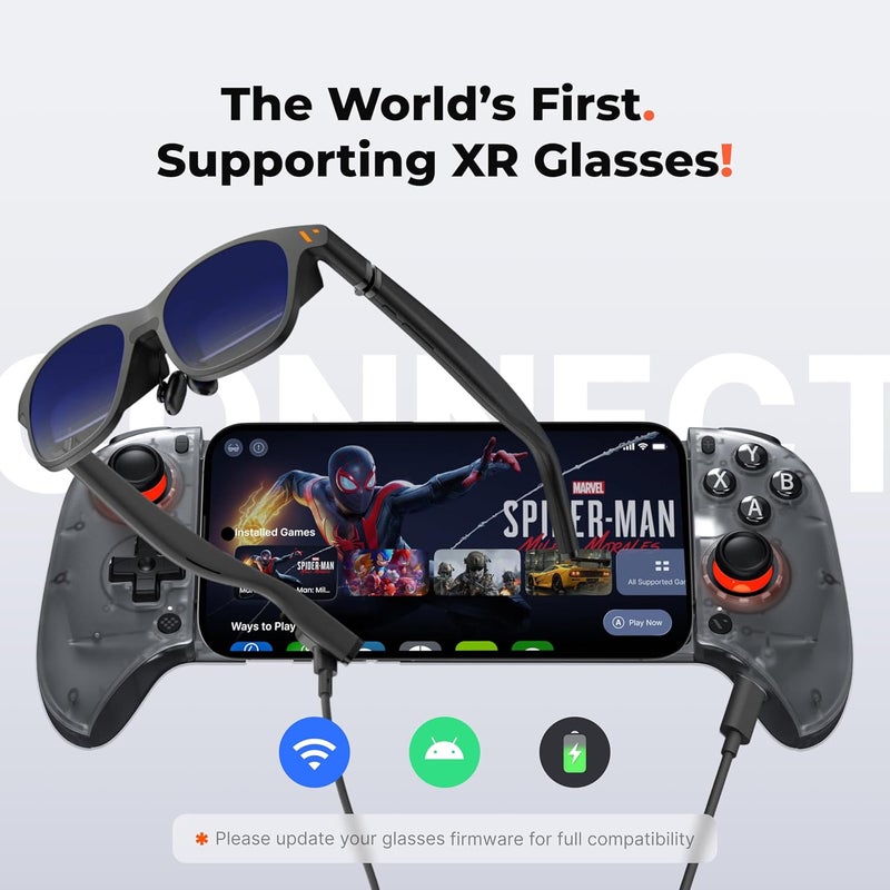 VITURE وحدة تحكم الألعاب المحمولة 8BitDo Ultimate – الأولى في العالم لنظارات XR | اتصال USB-C لأقل زمن تأخير، عصي تأثير هول، شحن أثناء اللعب، أداء احترافي لنظام Android - Image 2